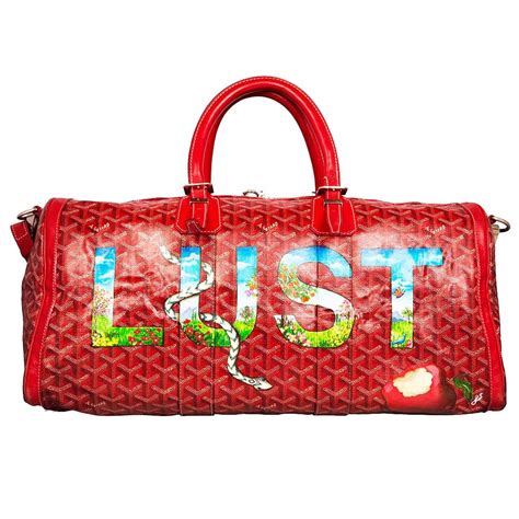 red goyard print|are Goyard bags hand painted.